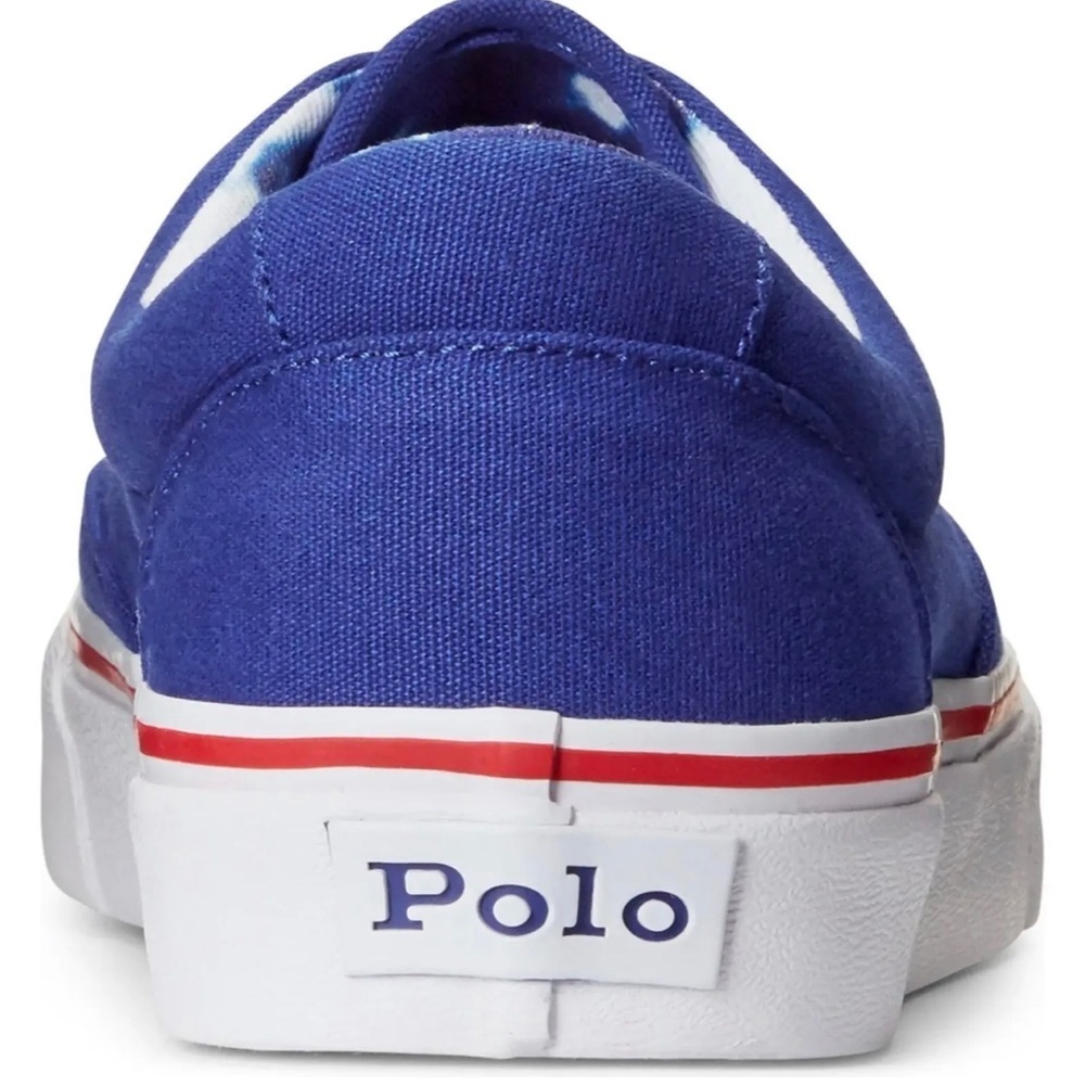 🖤🖤Polo Ralph Lauren Men's Keaton Sneaker Canvas Royal Blue Red - Picture 5 of 5
